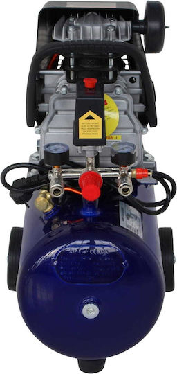 Kraft & Dele Еднофазен Компресор за Въздух с Мощност 3.8hp и Резервоар 24l