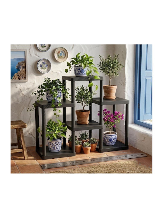 Ράφι Τοίχου Sakura Black 62x50x18εκ.