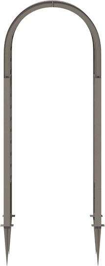Vidaxl Αψίδα Ρόδων Ακίδες Γκρι 97 X 43 X 218 Εκ Pp