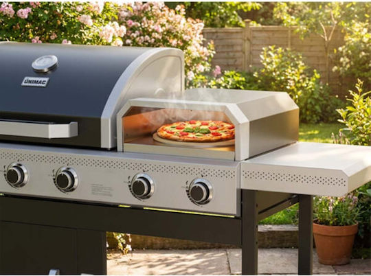 Unimac Gas Grill with Cast Iron Grate and Plate with 5 Burners 15kW and Side Burner 2.5kW