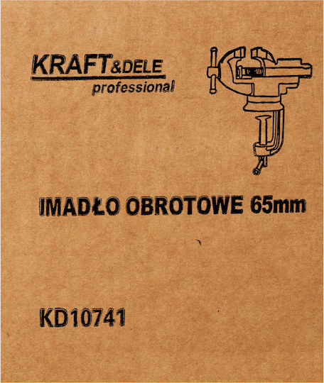 Kraft & Dele Περιστρεφόμενη Μέγγενη Πάγκου από Ατσάλι με Μέγιστο Άνοιγμα 65mm