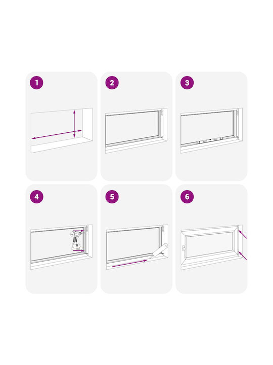 vidaXL Hinged PVC Window W100xH60cm