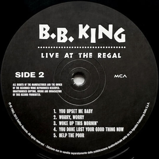 B.b King Live At Regal Vinyl