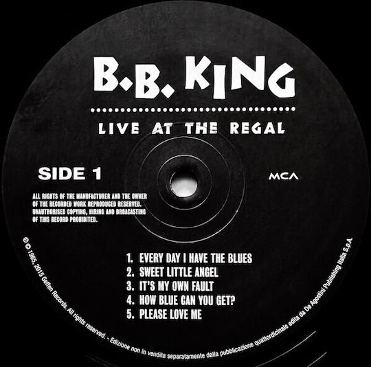B.b King Live At Regal Vinyl