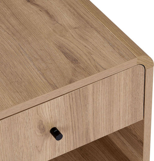 Bedside Table Parila Wooden Brown 45x45x40cm
