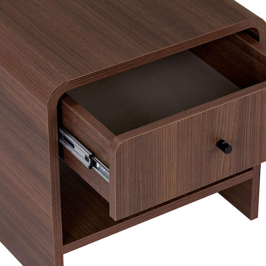 Bedside Table Parila Wooden Brown 45x40x45cm