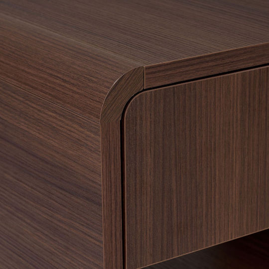 Bedside Table Parila Wooden Brown 45x40x45cm