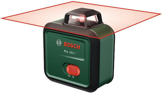 Bosch PLL 360-1 Selbstnivellierbares Lineares Laser-Nivelliergerät Rote Laserstrahl 3.6V mit Arbeitsbereich 24m