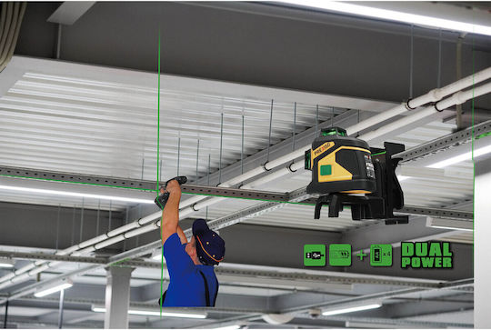 Prexiso PLC3-360G Self-Leveling Line Laser Level Green Beam 3.7V with 25m Working Range