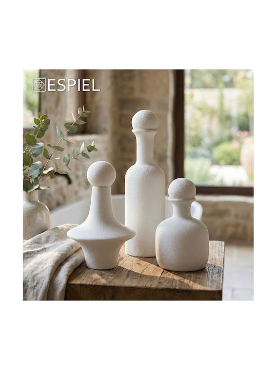 Espiel Decorative White Ceramic Vase Y23cm