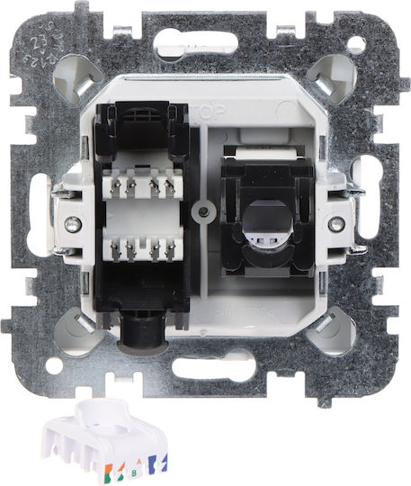 Elektro Plast Einzeln Netzwerksteckdose RJ45 in Weiß Farbe 4149-10