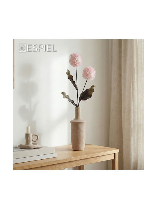 Espiel Decorative Ceramic Beige Vase 17x17xH45cm