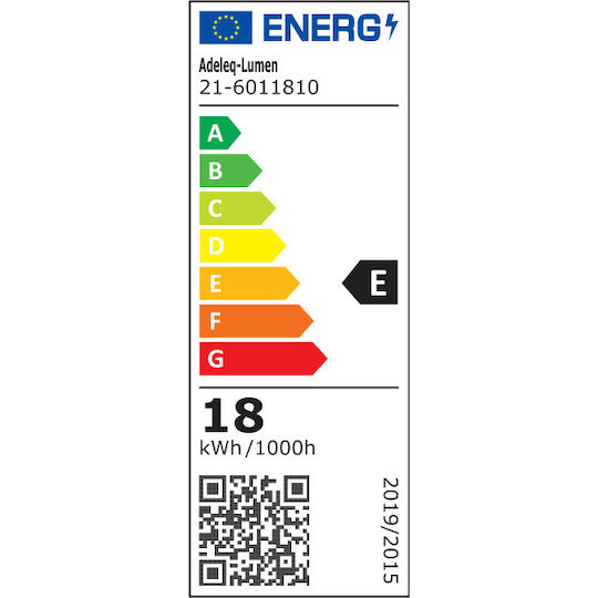 Adeleq LED Γραμμικό Φωτιστικό Τοίχου 18W Φυσικό Λευκό IP20 με Ρυθμιζόμενη Ένταση Μ60xY4εκ.