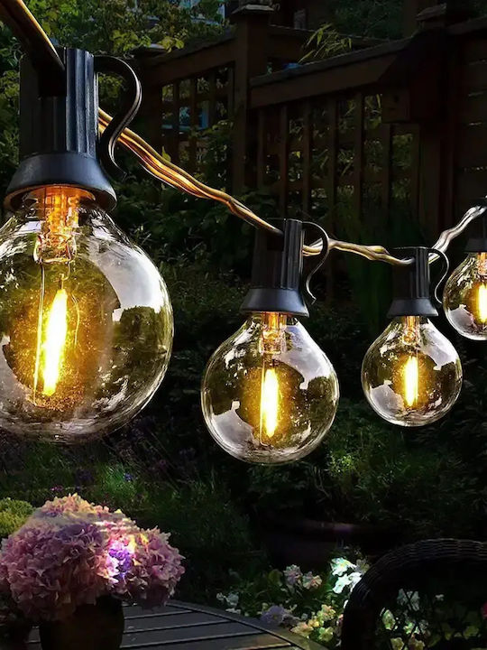 Poly Светеща Гирлянда LED 10m с 20 Крушки Топло Бяло Poly Светеща Гирлянда LED 10m с 20 Крушки Топло Бяло