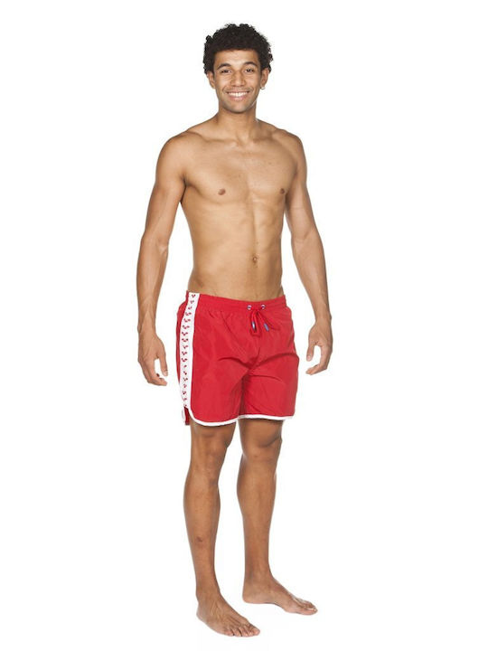 Herren Badebekleidung Shorts Rot Gestreift