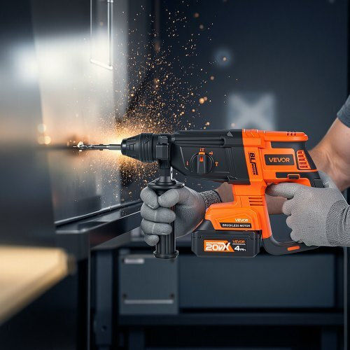 Vevor Demolition Hammer Battery Brushless 20V 1x4Ah with Chuck SDS Plus DC20WSDC28MMG9H4B001V2