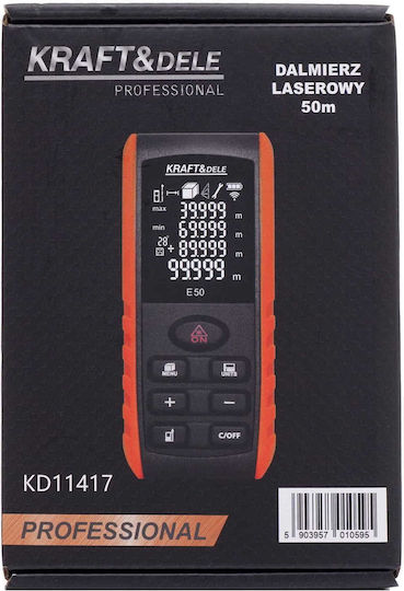 Kraft & Dele Laser Distance Meter KD11417 cu Capacitate de Măsurare până la 50m