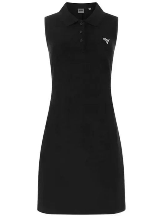 Summer Mini Shirt Dress Black