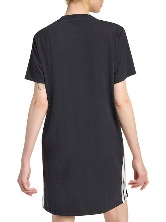 Essentials 3-stripes Καλοκαιρινό Mini Αθλητικό Φόρεμα T-shirt Κοντομάνικο Black/white