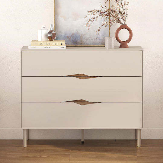 Συρταριέρα Κρεβατοκάμαρας Ξύλινη Marquise Sandstone 98x40x78.5εκ. Συρταριέρα Κρεβατοκάμαρας Ξύλινη Marquise Sandstone 98x40x78.5εκ.