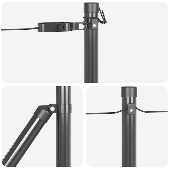 vidaXL Στύλος Περίφραξης Κήπου από Ατσάλι 3.2x50εκ. 13τμχ Γκρι