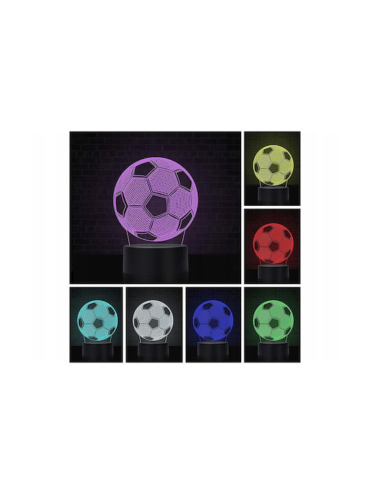 Διακοσμητικό Φωτιστικό LED 3D Illusion 14x14x19εκ.