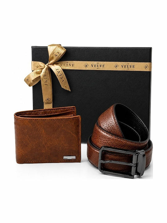 Herrenbrieftasche Braun Set