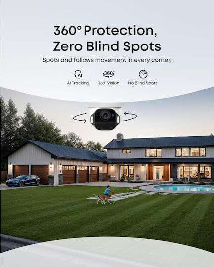 Eufy SoloCam E42 IP Κάμερα Παρακολούθησης Wi-Fi 4K Αδιάβροχη Μπαταρίας με Αμφίδρομη Επικοινωνία