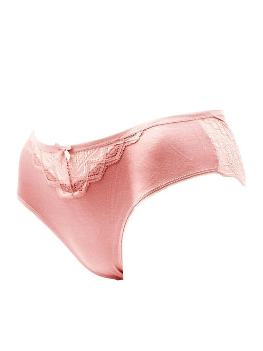 Damen Slip mit Spitze Salmon