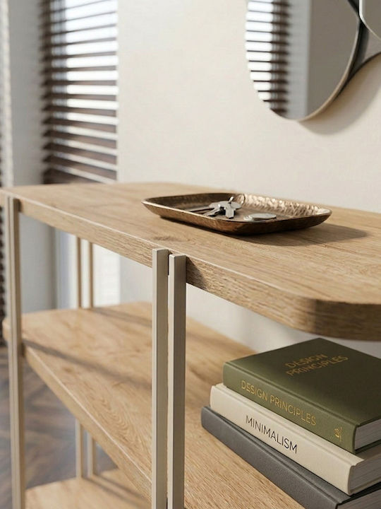 Notus Console Table from Wood & Metal Sapphire Oak L92xW34.5xH75cm