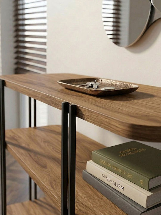 Notus Console Table from Wood & Walnut Metal L92xW34.5xH75cm