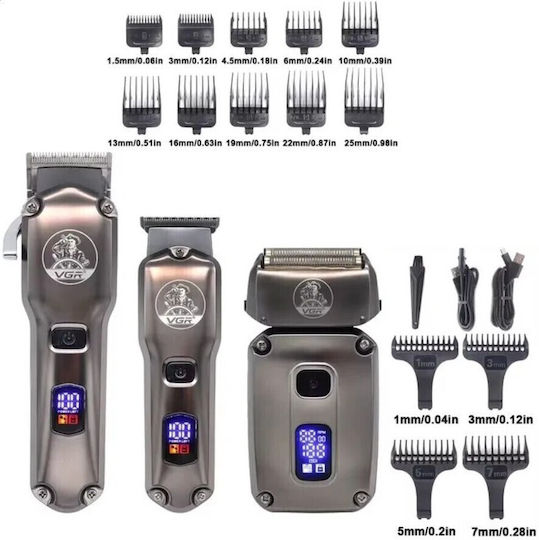 VGR Professional Hair Clipper Set Black V-675