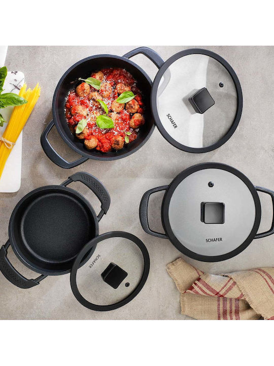 SteweHome Cast Iron Cookware Set 6pcs