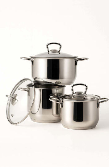 SteweHome Set Vase de Gătit cu Acoperire Ceramică 6 Piese