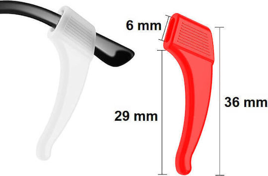 Silicone Anti-slip Stoppers Glasses Red
