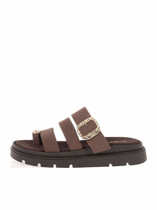 Γυναικεία Σανδάλια Flatforms Καφέ