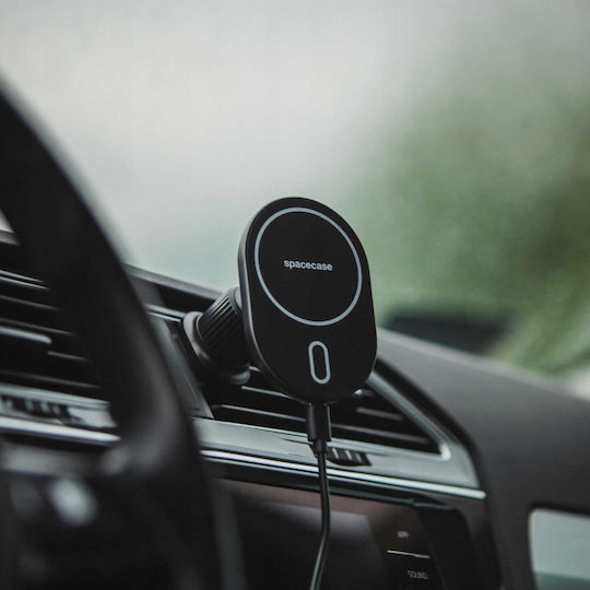 Spacecase Obal:Me Handyhalterung Auto mit Magnet und Kabelloses Aufladen MagSafe Schwarze
