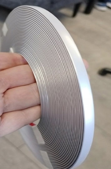 Dekorative Matt Chrome Streifen 21mm Flexible Selbstklebend