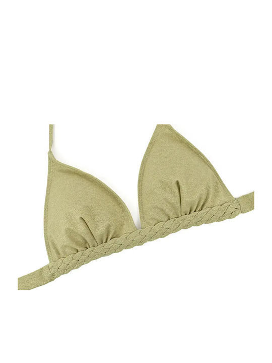 Bikini Triangle With Padding Gold