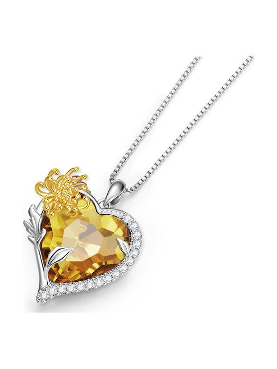 Trusky Halskette mit Herz-Design aus Silber mit Zirkon