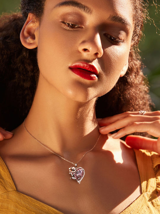 Trusky Colier Cu Design Inima Din Argint Cu Zircon