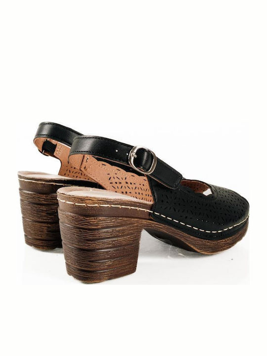 Damen Flache Sandalen Schwarz