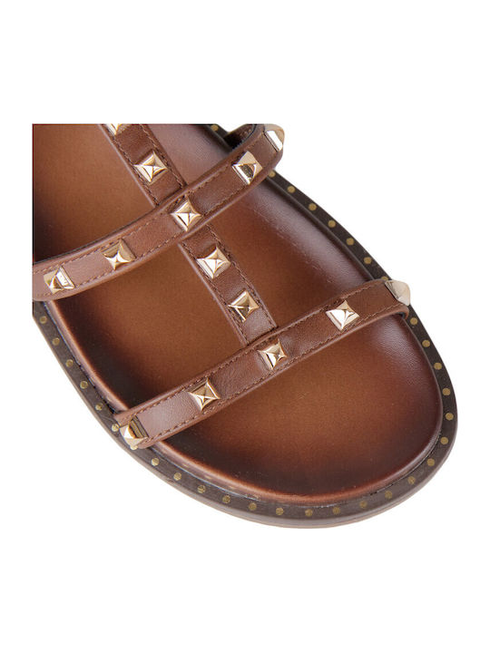 Sandale Casual Damă Gladiator Maro