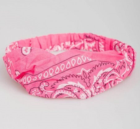 Bandana Baumwoll Elastisch Hinten Fuchsie