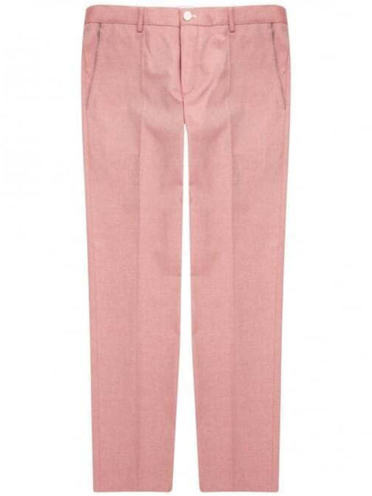 Herrenhosen Chino in Schlank Passform Rosa Dunkel