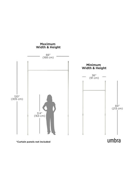 Umbra Διακοσμητικό Παραβάν Μεταλλικό 167x250cm