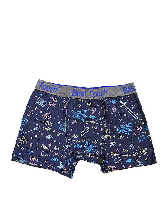 Herren Boxershorts Blau mit Mustern 1Packung