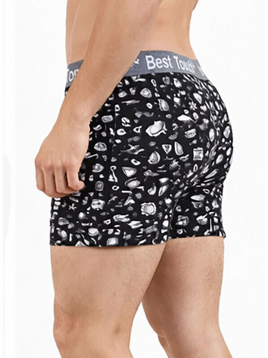 Men's Boxer Black with Patterns