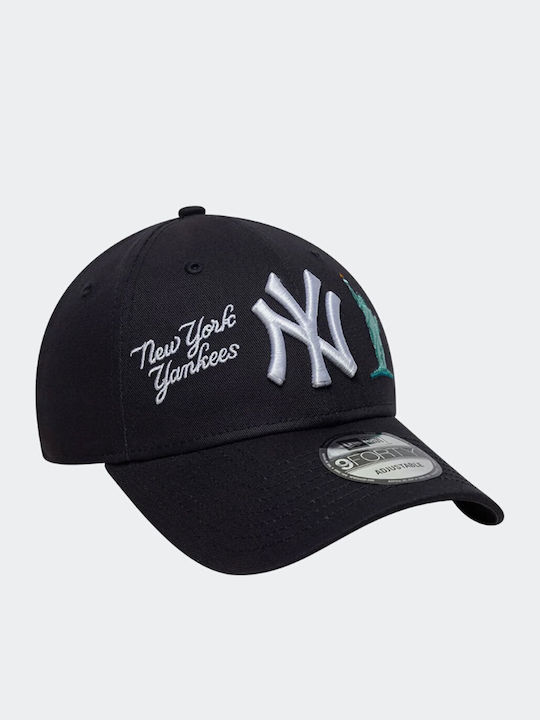 New Era Mlb City Icon New York Yankees Тъмносин 9forty Регулираща Снапбек Капа Унисекс Черна New Era Mlb City Icon New York Yankees Тъмносин 9forty Регулираща Снапбек Капа Унисекс Черна
