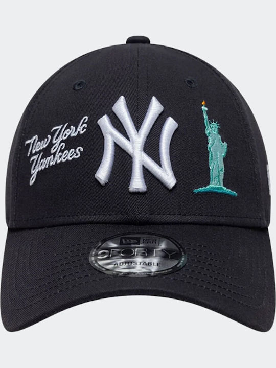 New Era Mlb City Icon New York Yankees Navy 9forty Adjustable Cap Unisex Jockey Black